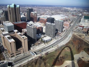 View of our hotel from the top